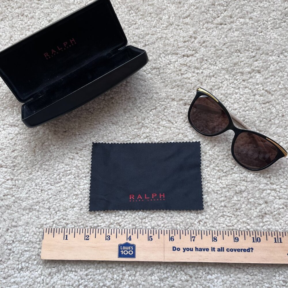 Ralph Lauren sunglasses 5203 1090T5 Black Plastic Sunglasses Brown Gradient - Picture 6 of 16
